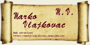 Marko Vlajkovac vizit kartica
